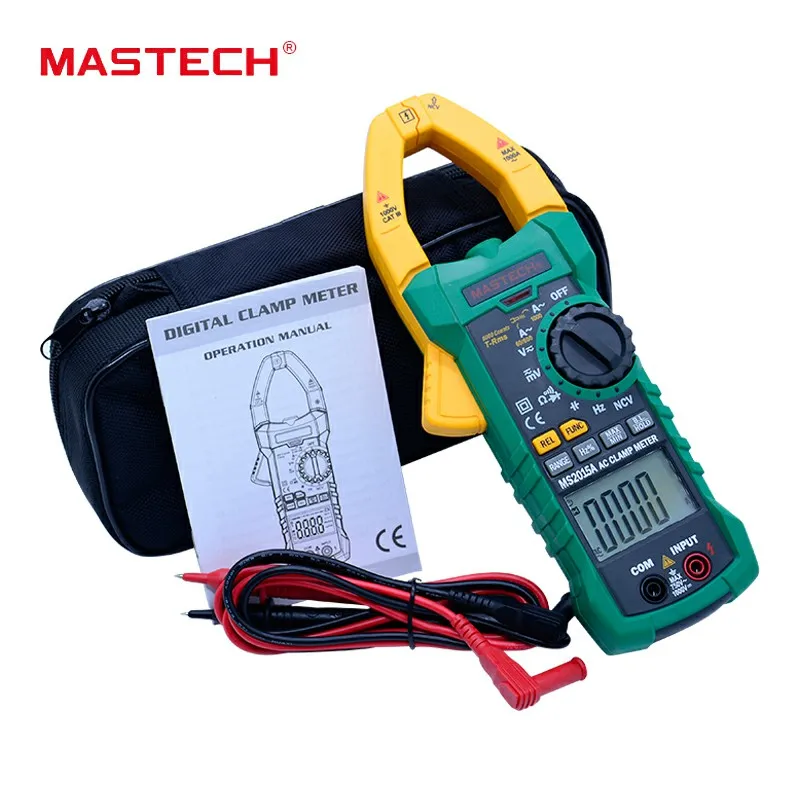 

MASTECH MS2015A AutoRange Digital AC 1000A Current Clamp Meter True RMS Multimeter Frequency Capacitance Tester NCV