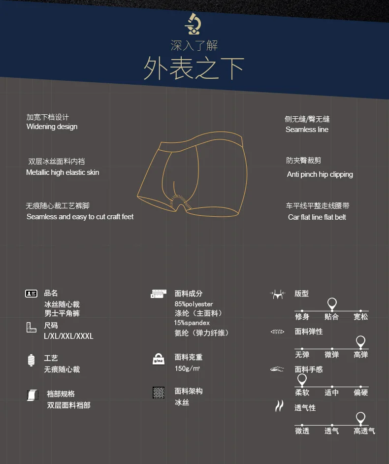 Новинка Xiaomi Mijia бесшовное шелковое нижнее белье для мужчин быстросохнущие шелковистые 3D мужские боксеры дышащие прохладные эластичные мужские трусы