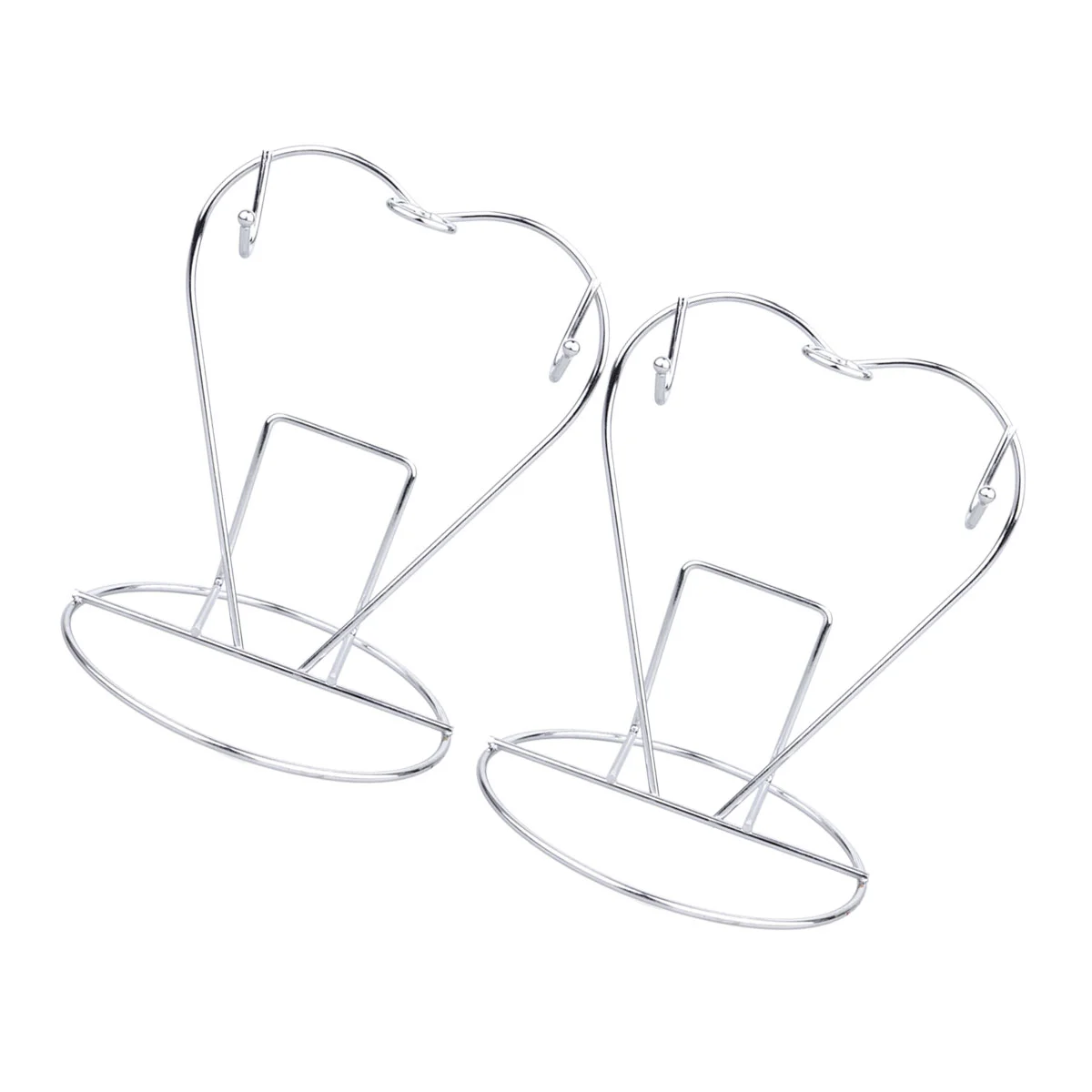 2Pcs Heart-Shaped Stainless Steel Cups Plates Holder Coffee Mugs Hanging Stand Kitchen Organizer Drying Shelf (Each One for 2 | Дом и сад