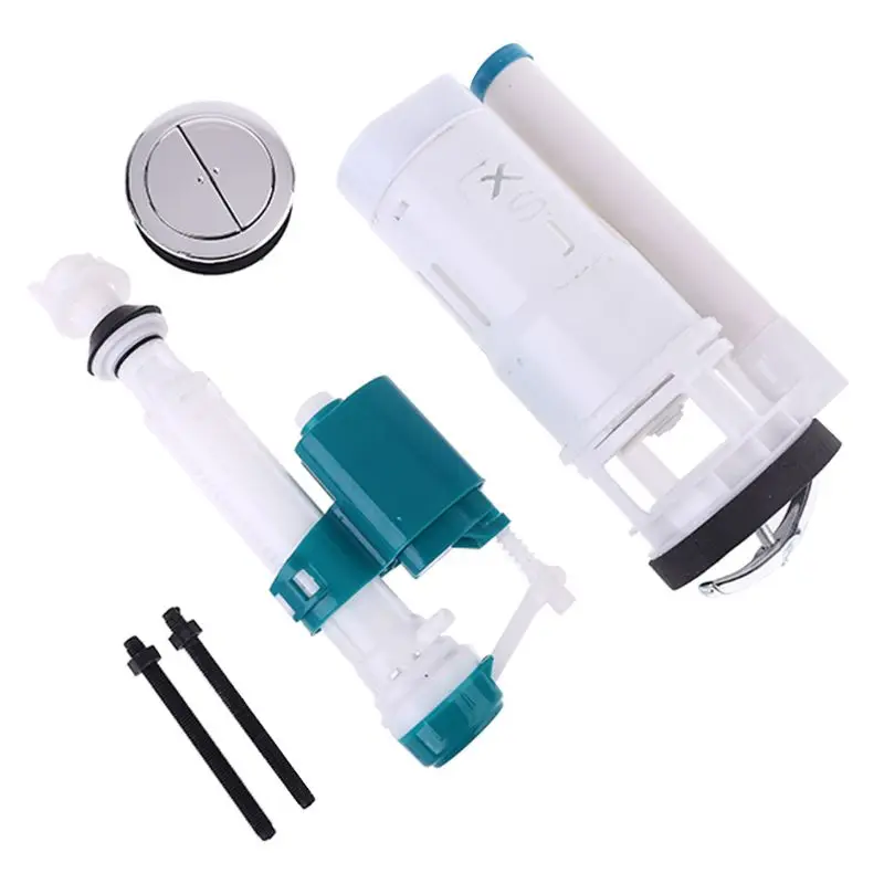 1 Set Replacements Dual Flush Fill Toilet Water Tank Connected Cistern Inlet Drain Valve Bathroom Facilities Repair Accessories |