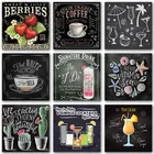 5D алмазная живопись, доска, текст, кофе, бар, меню, подарок, полная квадратная Алмазная вышивка, вышивка крестиком, полная круглая Алмазная мозаика