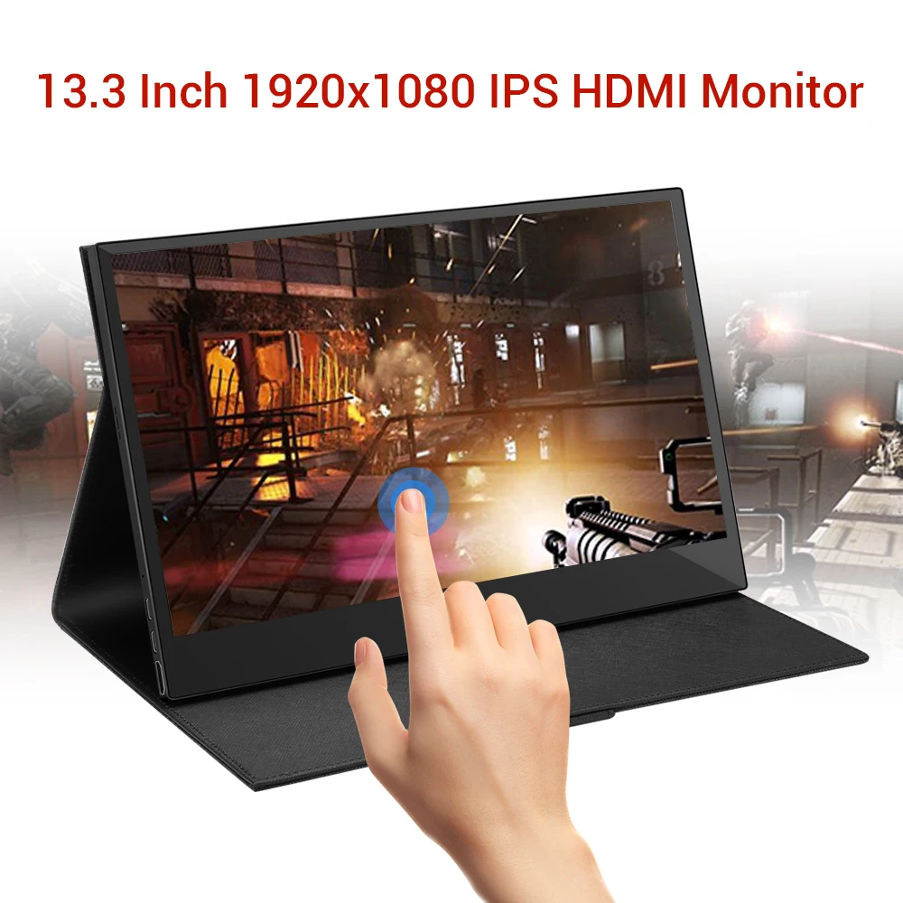 

Eyoyo EM13 13,3 "Портативный ЖК-экран IPS 1080P USB Type C HDMI игровой монитор для PS4 ноутбука телефона Xbox переключатель с чехлом
