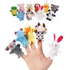10 шт., куклы на палец, детские мини-животные, Обучающие ручные Мультяшные животные, плюшевые куклы, куклы на палец, театральные плюшевые игрушки для детей