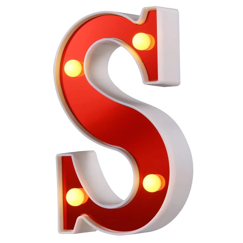 Светодиодный светильник с буквенным принтом 26 алфавитов ночник лампа для дня