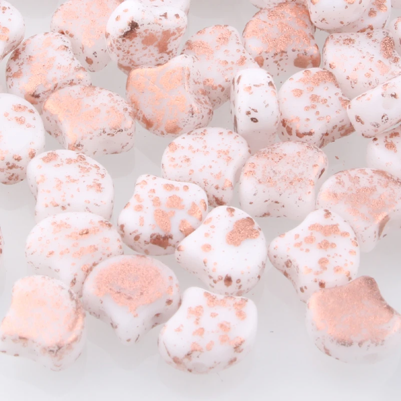 Стеклянные бусины из чешского стекла листья гинкго 7 5*7 5 мм непрозрачный топаз