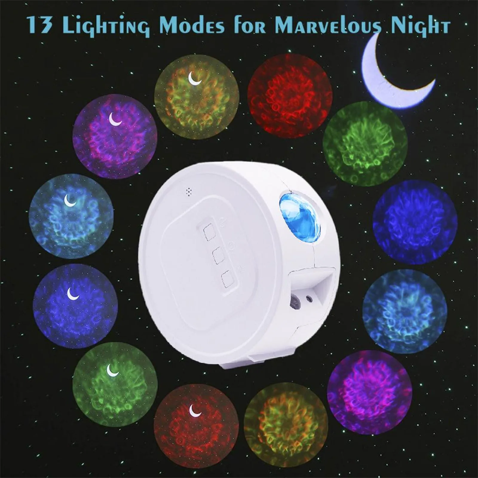 

LED Star Light Projector Rotating Ocean Wave Night Lights Bluetooth Music USB Nebula Lamp Starry Sky Galaxy Light Decor*