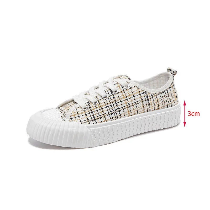 Женские кроссовки женские модные клетчатые Лоферы парусиновые туфли Mujer zapatilas
