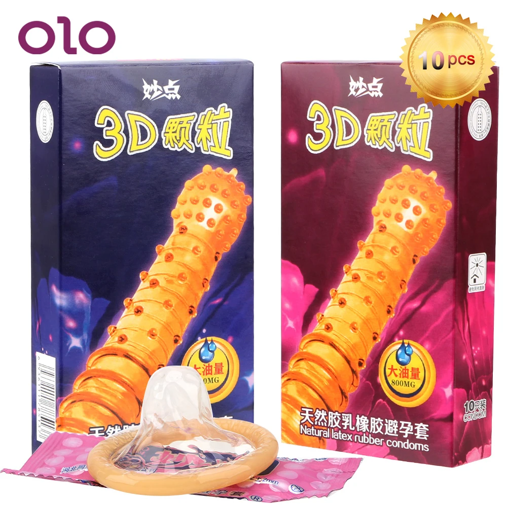 OLO 10 шт./кор. член презервативы из латекса для полового члена - Цена: 85.41