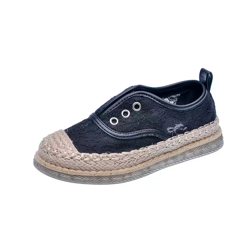 

2021 Summer New Girl Lace Stitching Fisherman Shoes Children's Comfortable Breathable Non-slip Leisure Fashion Kids Shoes GS29