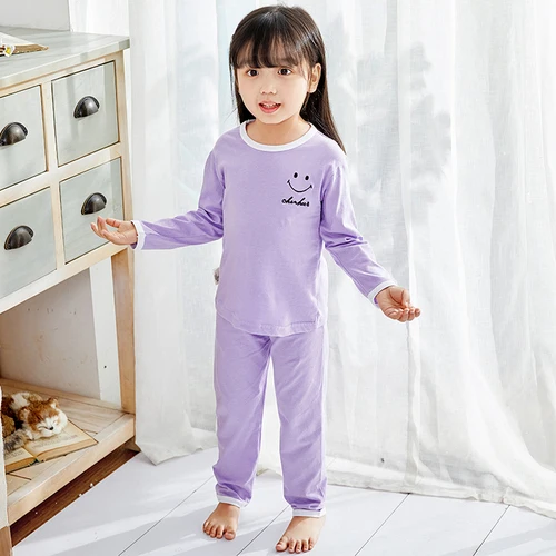 Простые детские Пижамы 2019 г. Осенняя одежда для сна мальчиков и девочек малышей