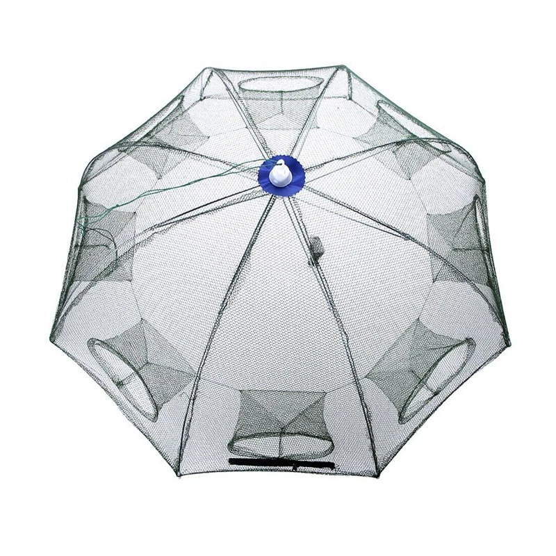 8 Боковых отверстий 93*93 см Большая складная рыболовная сеть ловушка клетка для