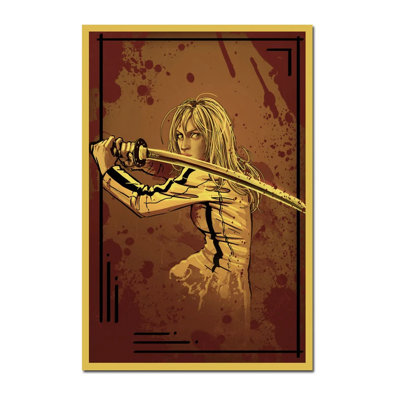 Художественная печать на холсте Kill Bill классический фильм Ретро плакат 20x30 60x90 см