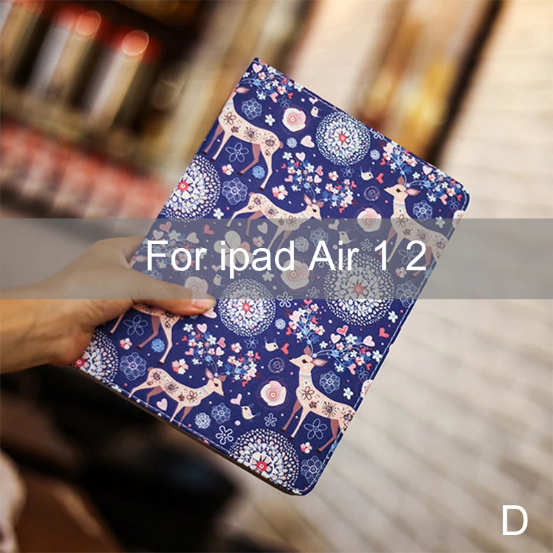 D Essidi кожаный чехол для IPad Air 1 2 Стенд Смарт авто Пробуждение сна чехол для планшета рукав для Ipad Air 1 2 - Цвет: D