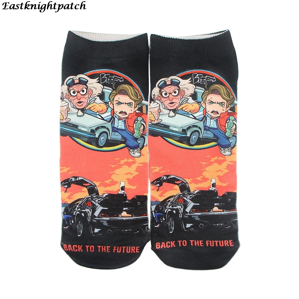 

20pair E2289 Funny Cartoon Patterned Women Men Short Socks Anime Cotton Ankle Breathable sock For Women Man Kids