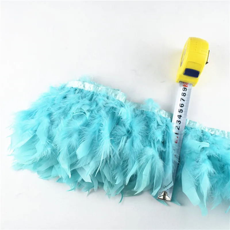 Оптовая продажа 2 м/лот высокое качество турецкие перья бахрома отделка 6 8 дюймов