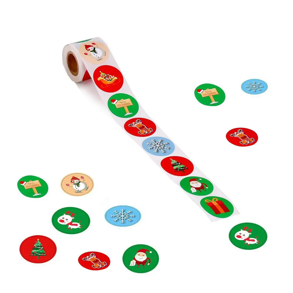 Пакет Рождество шаблон Наклейка знак праздничные украшения подарочный рулон