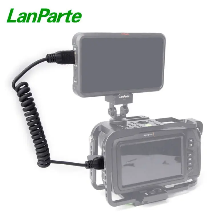 Lanparte высокоскоростной полный HDMI 2,0 спиральный кабель для 4K 60P 8 бит для BMPCC 6K 4K для Panasonic S1 камера аксессуары для Atomos