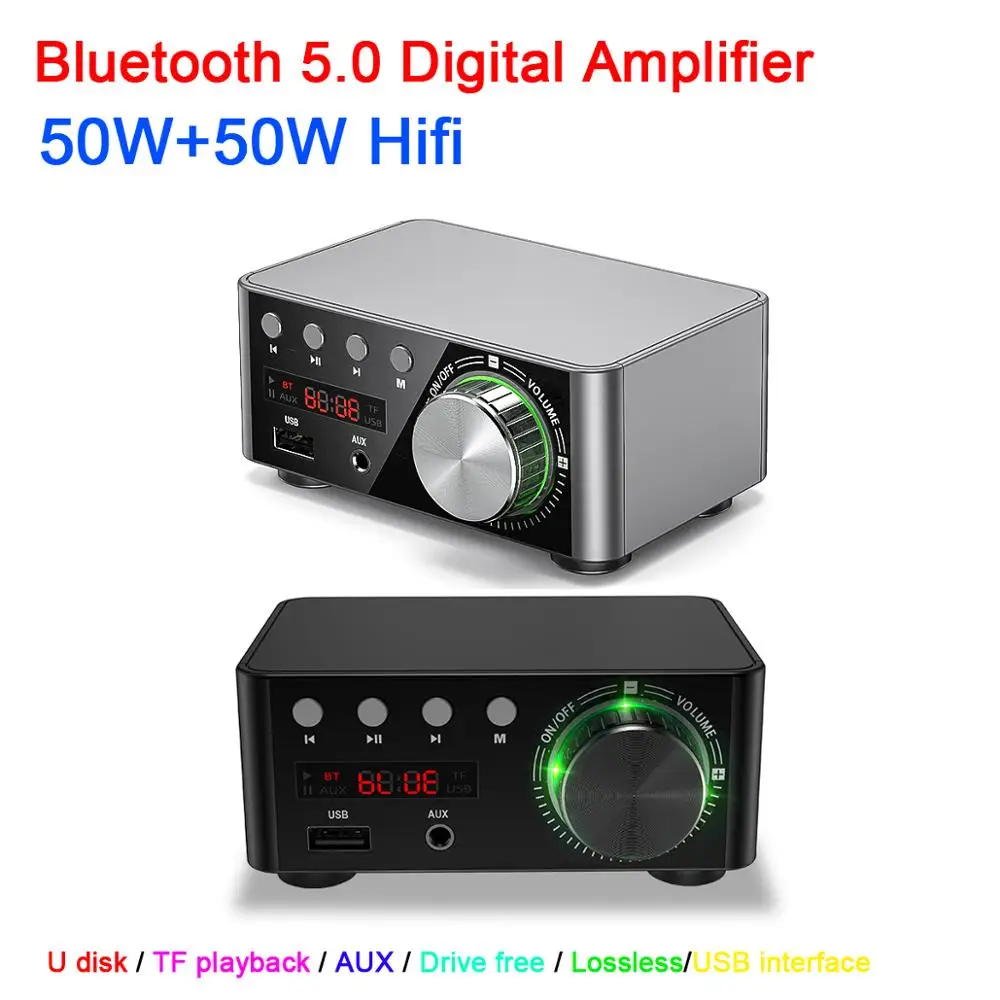 Усилитель мощности dykb Bluetooth 5 0 Hi Fi класс D TPA3116 50 Вт + цифровой стереозвук
