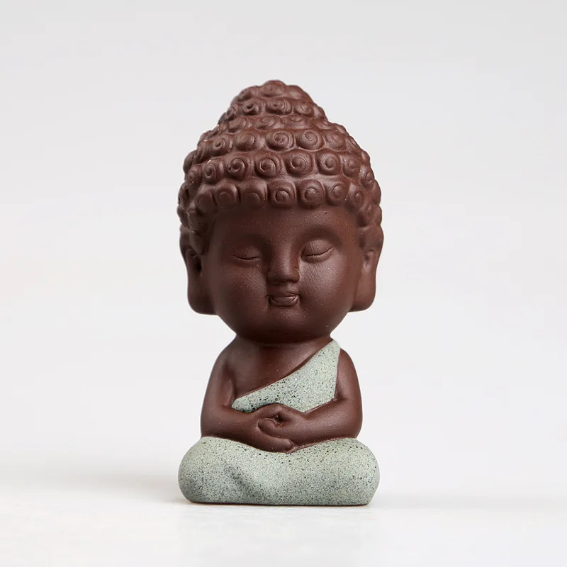 Маленькая статуя Будды керамический цветочный горшок чай предметы интерьера для