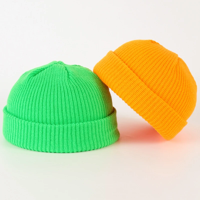 

Winter Thicken Warm Beanie Cap For Couple Solid Color Soft Warm Crochet Hedging Cap Outdoor Casual All-Macthing Unisex Skull Cap