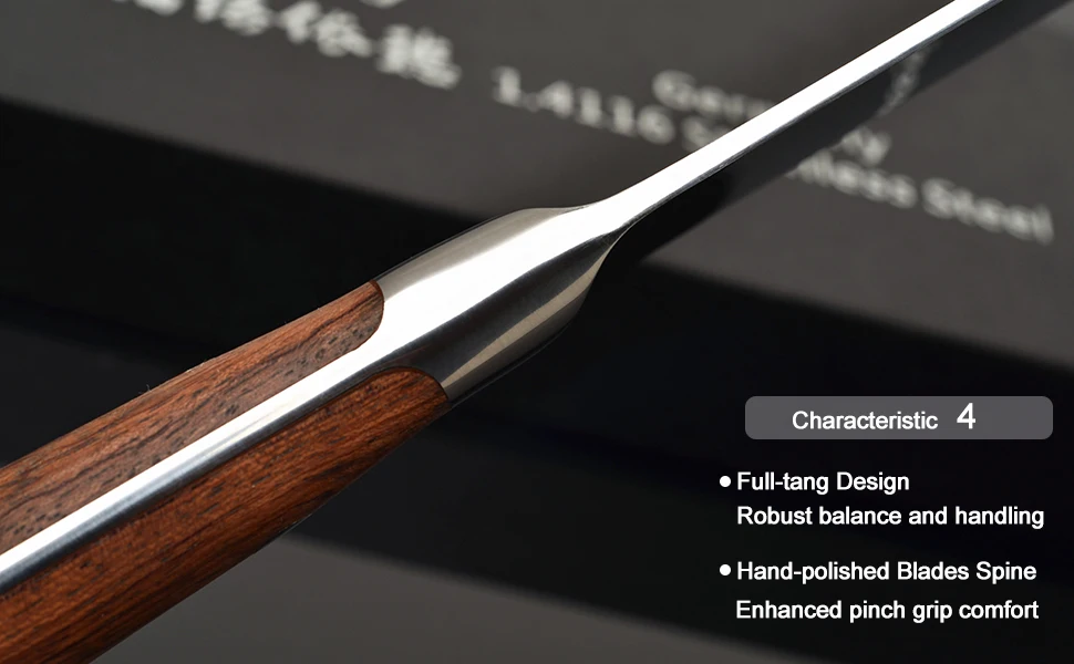 Gyuto, нож шеф-повара, кухонный, для приготовления пищи, из немецкой нержавеющей стали, с деревянной ручкой, для нарезки мяса, филе, Кливер, мясник, разделочный нож, 27.2.3