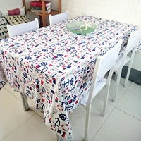 canvas printed boat anchor pattern cotton tablecloth table mat coffee table cloth hotel cover