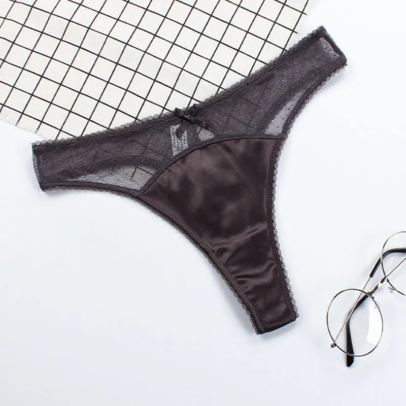 

2pcs/pack Julexy Sexy Transparent Lace Underwear Panties Mid Waist Lingerie Brief Thongs T back G-string