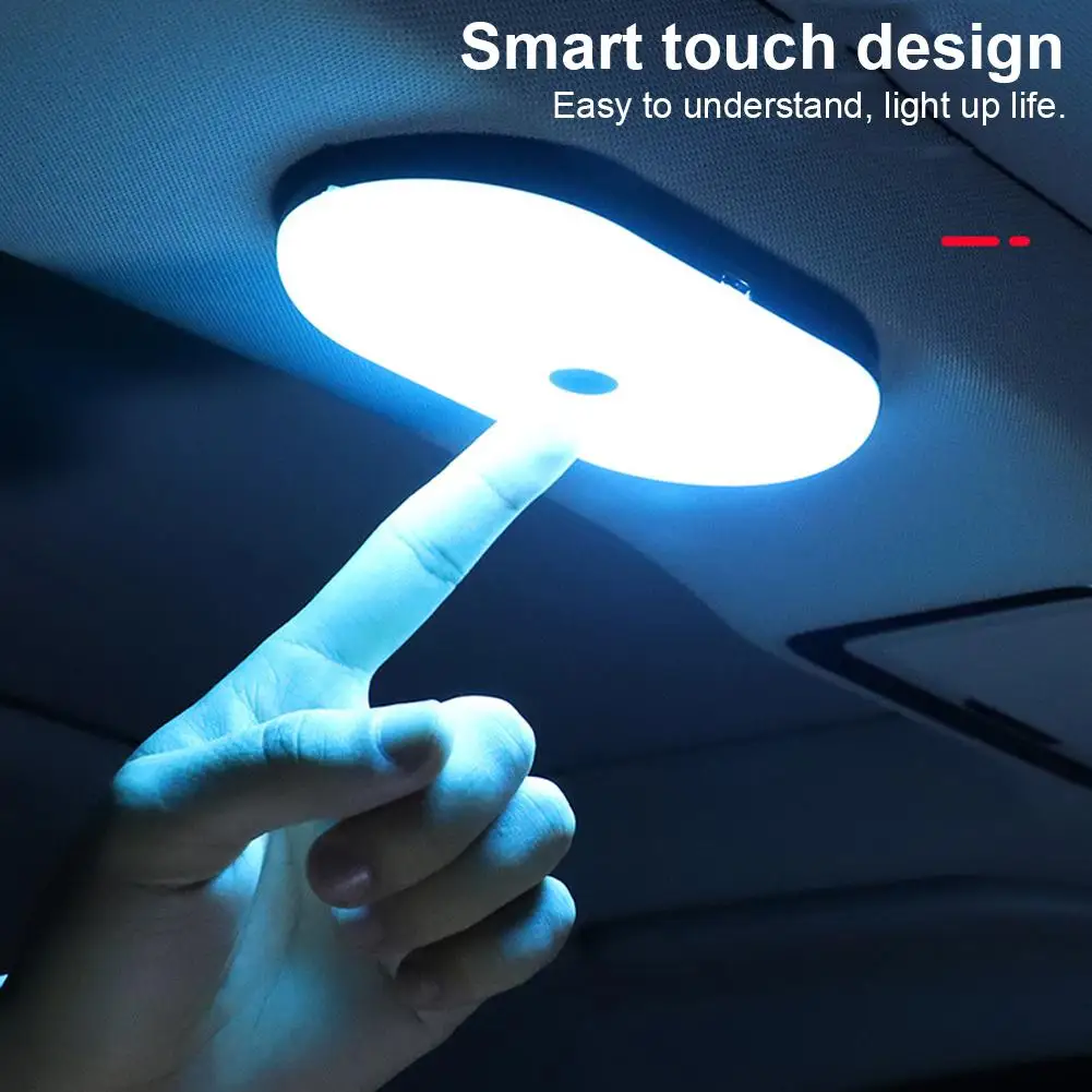 

Touch Type Night Light Car Led Car Roof Light Ceiling Magnet Lamp Automobile Car Interior Reading Light Dome USB Charging Trunk