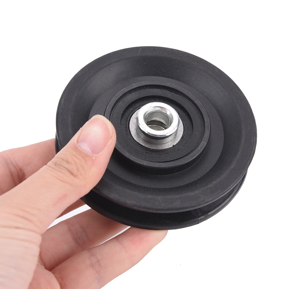 

Durable 3.5" 90mm Wearproof Nylon Bearing Pulley Wheel Cable Gym Fitness Equipment Part Universal Black