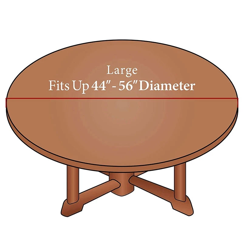 Круглая скатерть с эластичным краем водонепроницаемая и проволочная для террасы