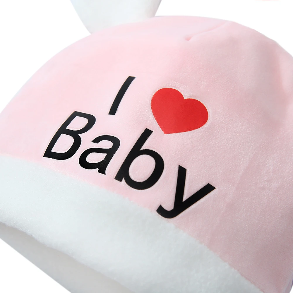 

Hot sale Love Baby Kids Warm Hat with Ears Infant Cotton Plush Autumn Winter Hats Cute Beanie Cap for Kids Gifts gorro#38