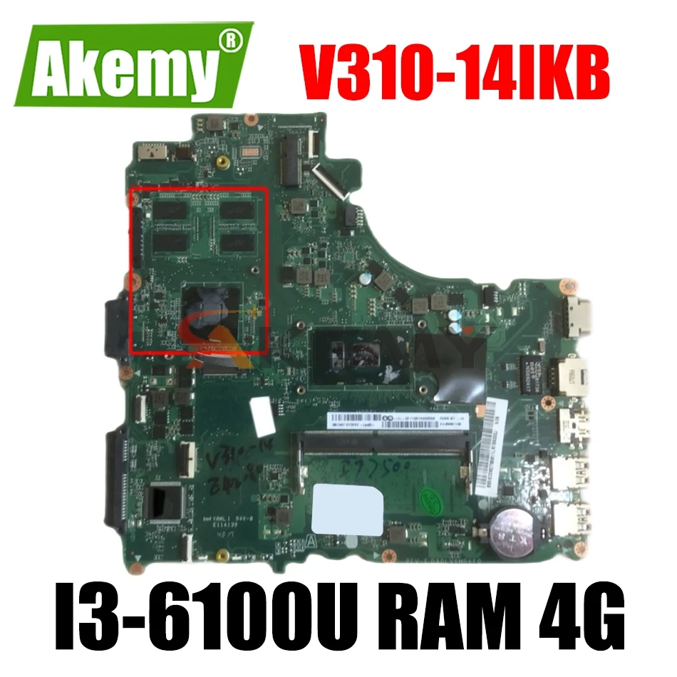 

DA0LV6MB6F0 for Lenovo V310-14IKB V510-14IKB V310-14ISK E42-80 Laptop motherboard With I3-6100U RAM 4G 100% fully tested
