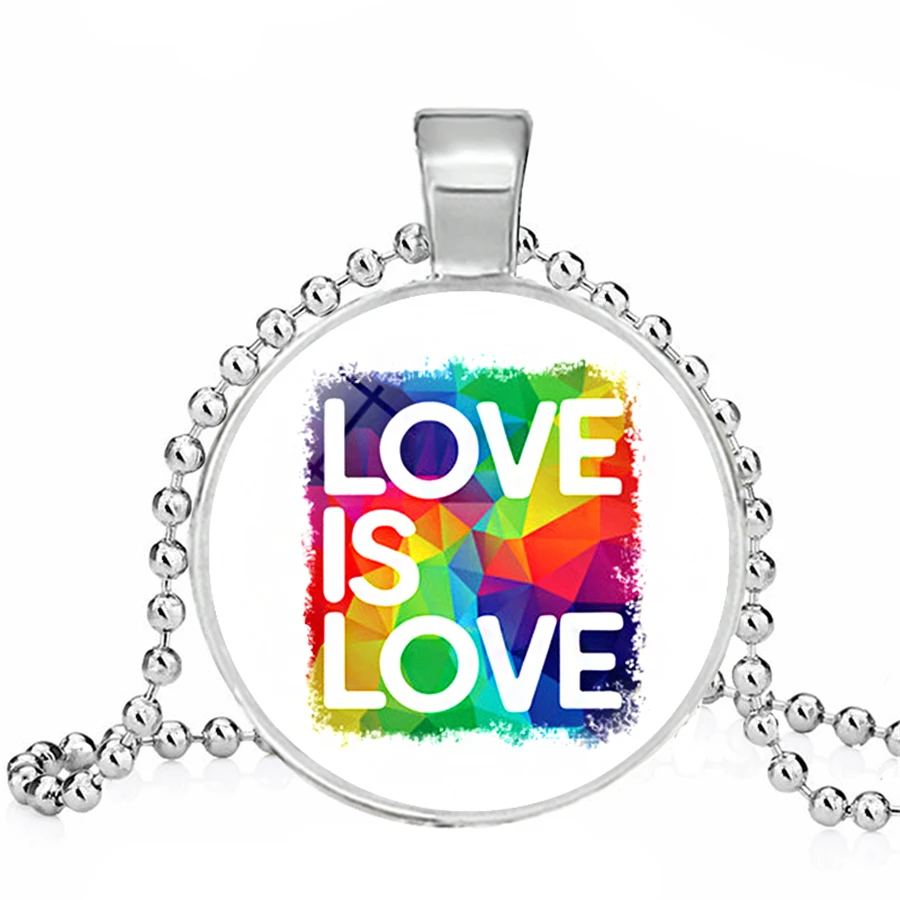 Ожерелье с изображением ЛГБТ-радуги ожерелье для геев ЛГБТ флагом радуги