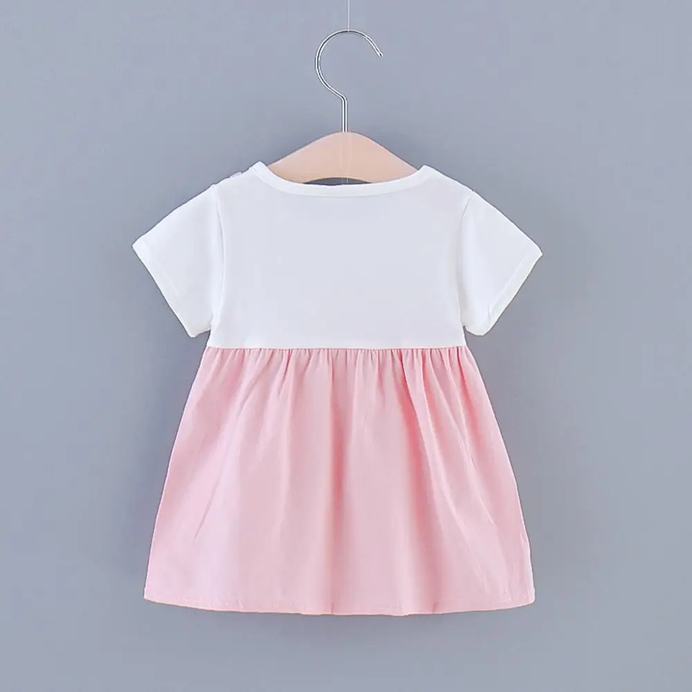 Детское летнее платье для маленьких девочек однотонное детское на бретелях с