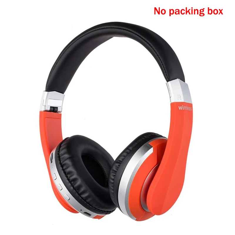 without packing Беспроводные наушники MH7 с Bluetooth 5,0, беспроводные наушники с громкой связью, наушники для игр, складные наушники с поддержкой карт TF, FM, смартфон - Цвет: without packing