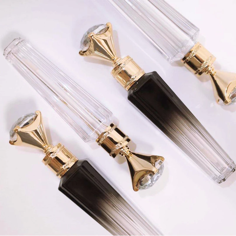 2020 Новые 2 мл золотые блеск для губ трубки с кепка со стразами маленькая губная