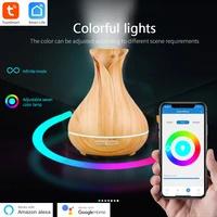 tuya smart humidifier with colorgul led light wifi aroma diffuser timer wireless control work with alexa google home compatible
