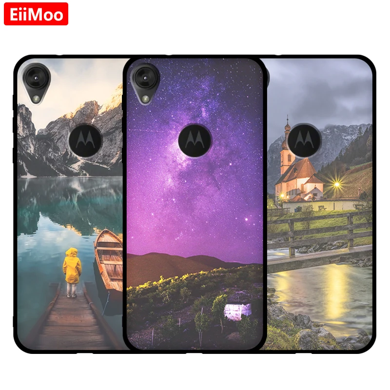 Мягкий силиконовый чехол EiiMoo для Motorola Moto E6 модель 2019 года Модный телефона E 6