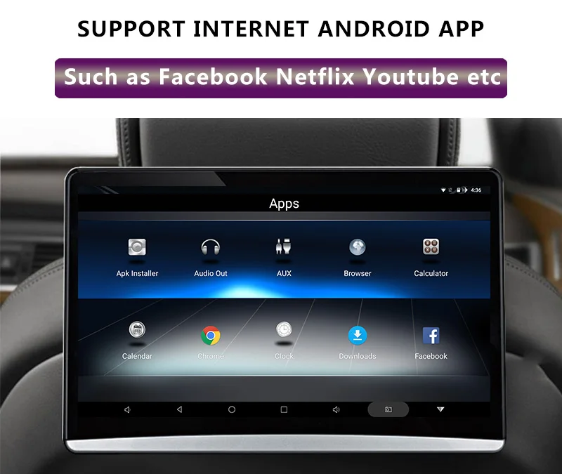 12,5 дюймов Android 8,1 Автомобильный подголовник монитор 1920*1080 FHD 1080P видео сенсорный экран wifi/Bluetooth/USB/SD/HDMI/FM MP5 видеоплеер
