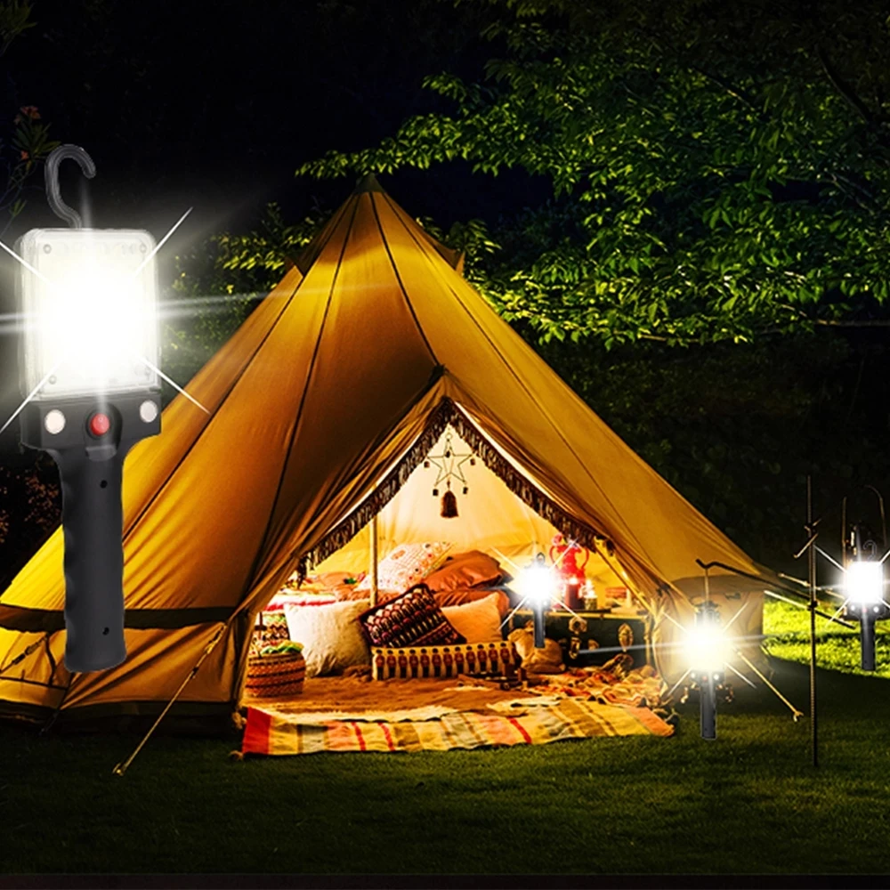 

Portable LED Work Light 28 LEDs Work Flashlight USB Rechargeable Torch Super Bright Magnetic Work Lamp for Car Repairing Camping