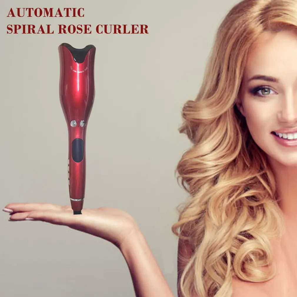 

Portable Multi-Function Rose-Shaped Curling Iron Automatic Spiral Multi-Function Lcd Lazy Curling Iron