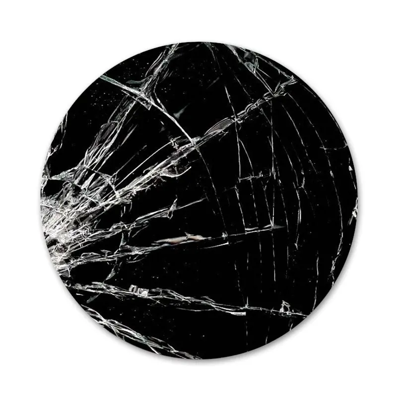 Значок со значками из сломанного стекла металлические значки для телефона