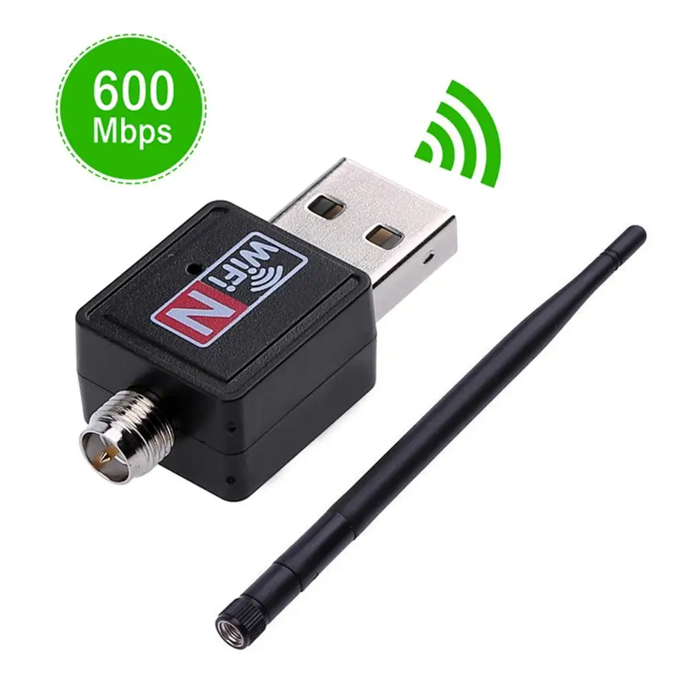 Беспроводной 600 Мбит/с WiFi роутер адаптер USB 2 0 ПК сетевой LAN Карта ключ с антенной