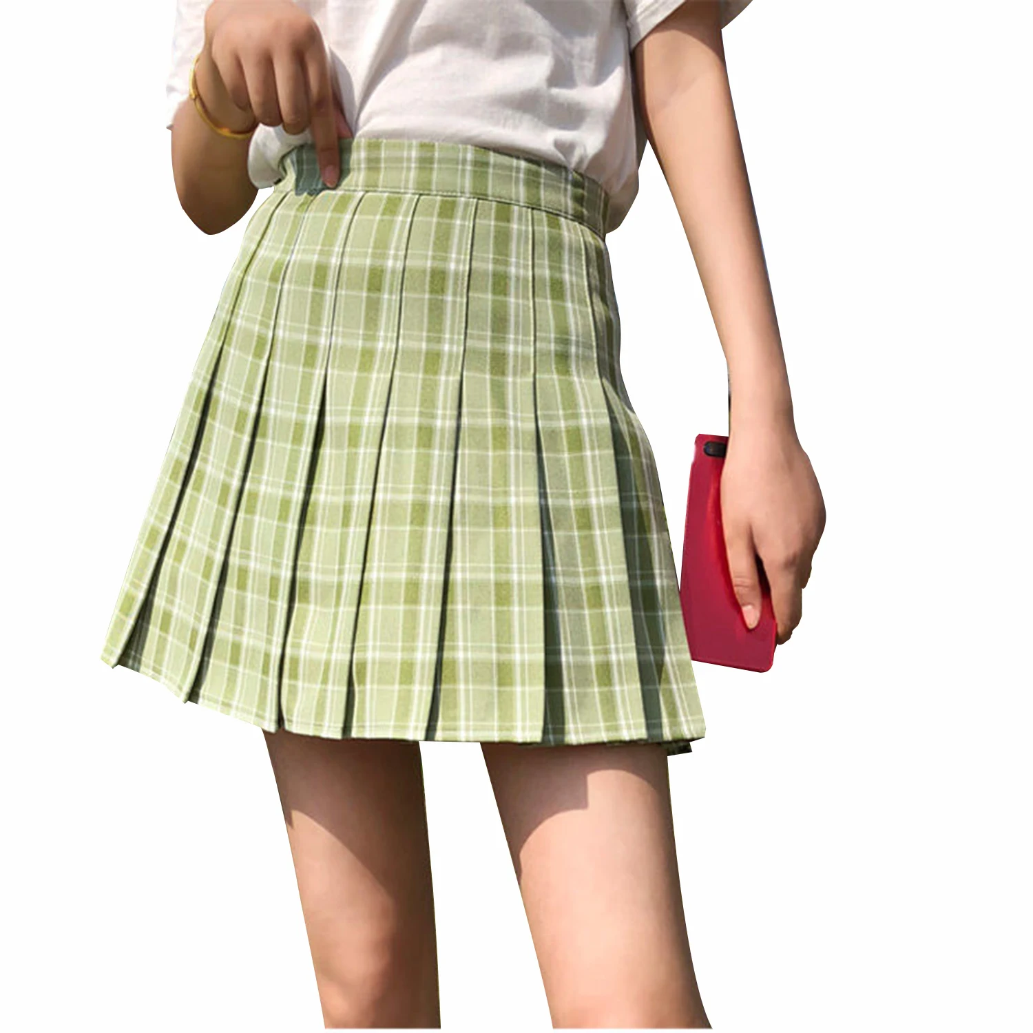 

Korean Y2k High Waist Pleated Skirt Women Summer 2121 Harajuku Goth Plaid Skirts Pleated Scholgirl Street Style Lolita Clothes