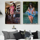 Настенные художественные плакаты, красивая флирт-девушка ли луна, сексуальная модель, женские картины, HD печать, холст, картины, искусство, декор для гостиной