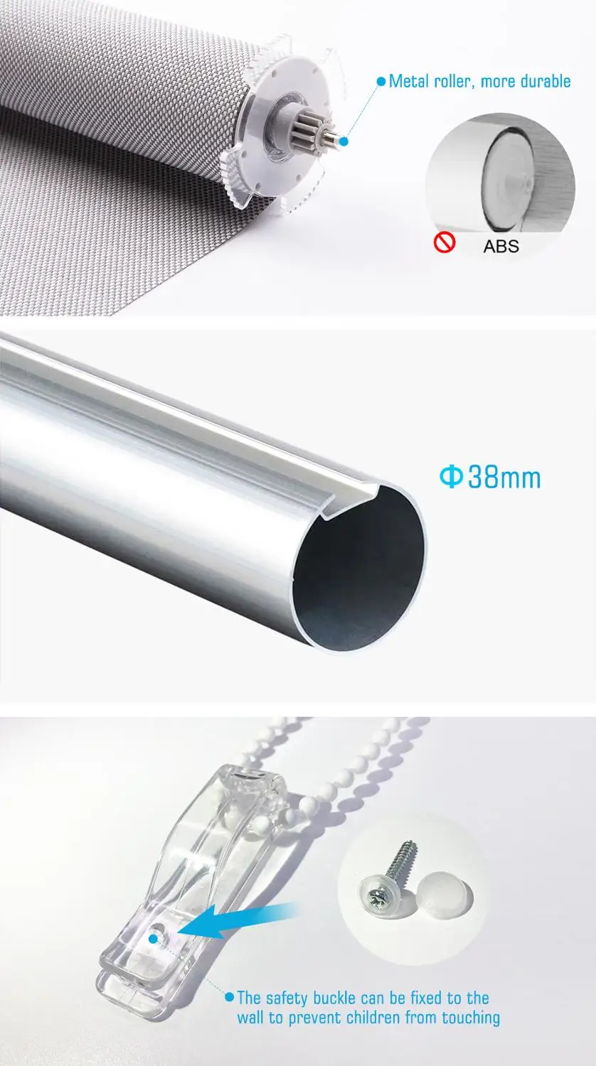Keego Blackout Shades- Roller Shades for Windows Sheer Dual Window Blinds- Compatibled and Light Filtering Windo | Дом и сад