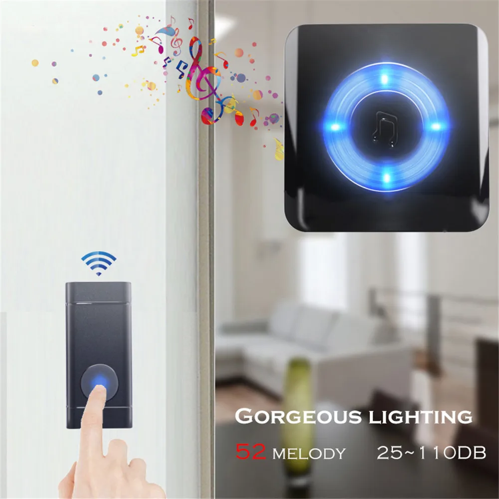 SMATRUL водонепроницаемый беспроводной дверной звонок с европейской вилкой 300 м