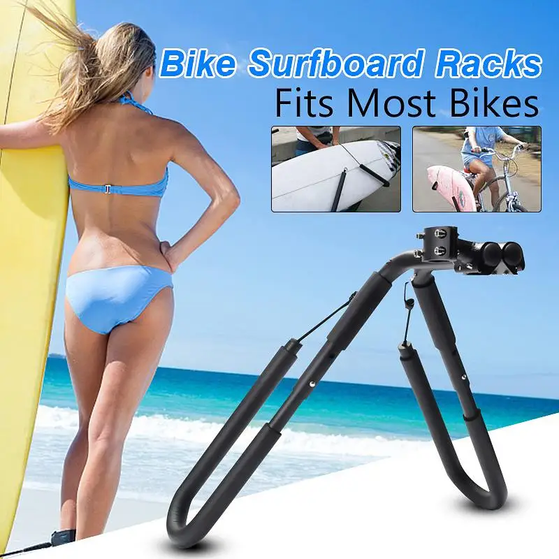 

Surfboard Bicycle Rack Bicycle Surfing Carrier Surfboard Bike Rack Mount To Seat Posts Practical Surfboard Bike-Side Holder Ridi