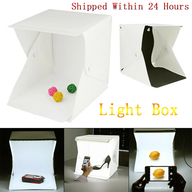 Портативный складной мини-светильник 24 см софтбокс для фотостудии светодиодный