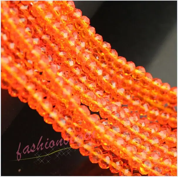 orange 3 мм, 4 мм, 6 мм, 8 мм, многоцветный круглый браслет, ожерелье, браслет, рукоделие, бисер, сделай сам, для изготовления ювелирных изделий, чешское стекло, разделитель, свободные бусины - Цвет: orange